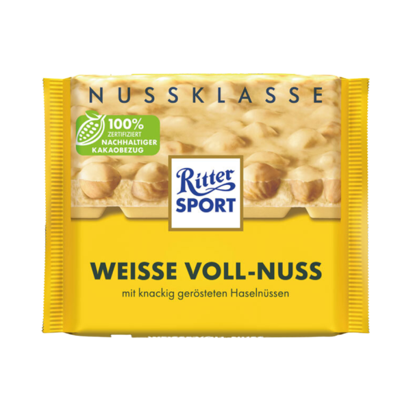Ritter Sport Nuss-Klasse Weiße Voll-Nuss, 100g